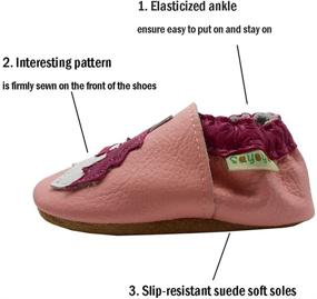 img 3 attached to 🐣 SAYOYO Soft Sole Leather Baby Chick Shoes for Infants and Toddlers