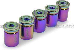 img 3 attached to ZolkoCarbon Anti Theft Valve Stem Caps - Set Of 5 Bottle Opener - Universal Fit - Metal Alloy (Kameleon)