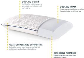 img 2 attached to 🌙 Revel CustomFeel Reversible Memory Foam Pillow: King Size with Dual Cooling Action - Made in USA | 5-Year Warranty | Amazon Exclusive