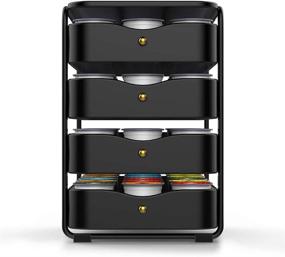 img 3 attached to ☕️ Efficient and Neat 4-Tier Coffee Pod Storage Drawer Organizer for 72 K Cup Pods (Black) by Everie