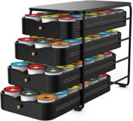 ☕️ efficient and neat 4-tier coffee pod storage drawer organizer for 72 k cup pods (black) by everie logo