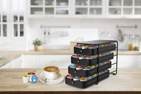 img 1 attached to ☕️ Efficient and Neat 4-Tier Coffee Pod Storage Drawer Organizer for 72 K Cup Pods (Black) by Everie