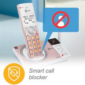 img 1 attached to Телефон AT&T CL82257 DECT 6.0 беспроводной с автоответчиком | Блокировка вызовов, идентификация вызывающего, интерком | Дальний диапазон, розовое золото - 2 трубки