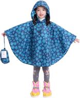 🌧️ stay dry in style: spmor kids hooded rain poncho jacket - ultimate rain coat! logo