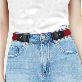 img 3 attached to 👗 Invisible Elastic Stretch Women's Belts: Adjustable Buckle for Fashionable Accessories