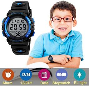 img 3 attached to Multi-Function Digital LED Kid's Sports Watch: Waterproof, Electronic Analog Quartz, Ideal Gift for Boys and Girls