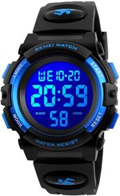 img 4 attached to Multi-Function Digital LED Kid's Sports Watch: Waterproof, Electronic Analog Quartz, Ideal Gift for Boys and Girls