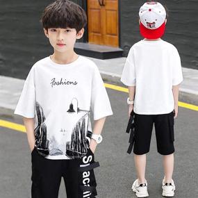 img 3 attached to 2 Piece T Shirt Shorts Tie Dyed Bottoms Boys' Clothing at Clothing Sets