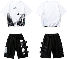 img 2 attached to 2 Piece T Shirt Shorts Tie Dyed Bottoms Boys' Clothing at Clothing Sets