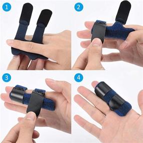 img 1 attached to 🖐️ Finger Splint – Shellvcase Adjustable Brace with Aluminium Support for Pain Relief & Straightening Trigger Finger, Tendon Fracture, Curved/Bent/Locked Mallet Finger