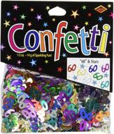 🎉 vibrant beistle 60 and stars plastic confetti - multicolored 1-pack for festive celebrations logo