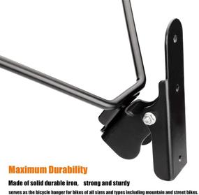 img 2 attached to 🚴 Eapele Bike Wall Mount - Horizontal Bicycle Indoor Storage Hanger Rack for Garage and Apartment - Heavy-Duty Iron Construction - Supports up to 88lbs