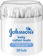 👶 johnson's baby cotton buds - 200 drum pack for gentle cleaning logo