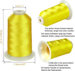 img 2 attached to Нить для машинной вышивки Simthread из полиэстера: серия Yellow - огромная катушка объемом 5000 метров, 42 разноцветных пакета, для всех машин вышивки.