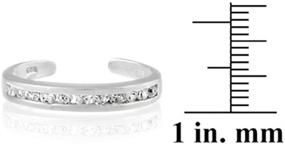 img 1 attached to 💍 Sterling Silver Channel Cubic Zirconia CZ Toe Ring by Hoops & Loops