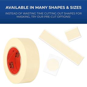 img 3 attached to 🔒 3M 2364 Performance Masking Tape - 0.25 in. x 180 ft. Tan: Reliable Rubber Adhesive, Crepe Paper Backing Painters Tape Roll