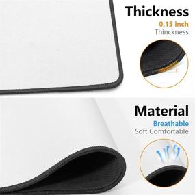 img 2 attached to 🖱️ Enhance Your Gaming Experience with the Large Gaming Mouse Pad - 35.43x15.74x0.15 inch, Heavy, Thick, and Foldable Mat for Desktop and Laptop, Non-Slip Rubber Base Keyboard Mat for Game Players and Office Use (White)