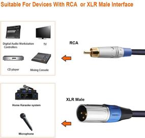 img 3 attached to TISINO 2 RCA to 2 XLR мужской HiFi кабель для стерео аудио, двойная RCA к XLR кабель для подключения микрофона - 3.3 фута.