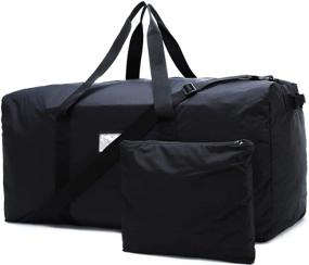img 3 attached to 👜 MIER 220L Black Lightweight Foldable Cargo Duffel Bag - Heavy Duty Sports Gear Equipment Travel Bag - Rooftop Rack Bag for Optimal Storage