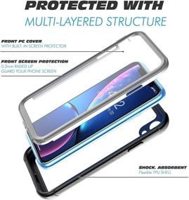 img 3 attached to 📱 Pakoyi Clear Full Body Bumper Case with Built-in Screen Protector for iPhone XR -Shock-Absorbing and Lightweight Cover