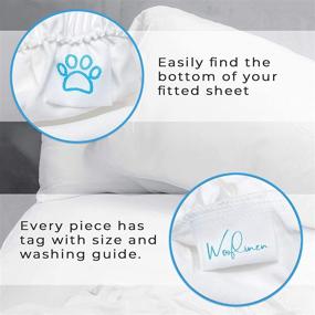 img 1 attached to 100% Bamboo Wooflinen 4pc Sheet Set - Modern Matte White Look | Unbelievably Soft Sheets for King Size Bed