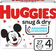 huggies snug &amp; dry size 4 baby diapers, 27 ct logo