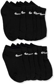 img 2 attached to 🧦 Nike Kids Young Athletes No Show Socks – Black, 6 Pairs, Size