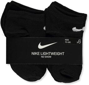 img 1 attached to 🧦 Nike Kids Young Athletes No Show Socks – Black, 6 Pairs, Size