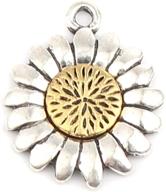 jgfinds flower pendants silver sunflower logo