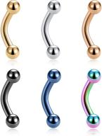 💎 6-12pcs 14g 6mm short bar tiny stainless steel belly button rings navel rings for women - tornito barbell body piercing jewelry logo