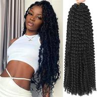 water wave crochet hair for black women 24 inch 8 packs passion twists braiding hair long bohemian spring twist hair crochet braids synthetic hair extension (24 inch, 1b#) - ideal for passion twist hairstyles logo