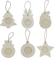 🎄 36-pack holiday christmas themed assortment of photo frame ornaments - santa, snowman, star and more for creative decorating logo