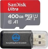 📸 400gb карта памяти sandisk ultra uhs-i class 10 microsdxc для samsung galaxy s9, s8, s7 и других + ридер для карты памяти от everything but stromboli логотип