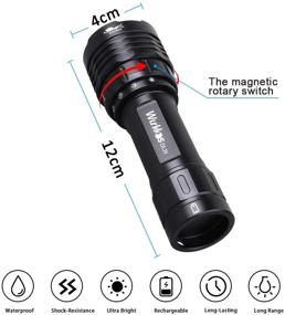 img 1 attached to 🌊 Wurkkos DL30 Rechargeable Diving Flashlight - Ultra Bright 3600lm LED Dive Light with Samsung 90CRI LEDs, IPX-8 Waterproof and Submersible for Underwater Scuba Exploration