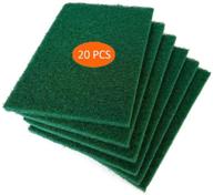 🧽 non-scratch anti-grease technology scouring pads - heavy duty cleaning scrubber for household - reusable (set of 12) logo