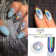 💅 holographic nail powder by prettydiva - unicorn chrome pigment with hologram and iridescent effects, top-grade rainbow glitter holo laser powder for manicure, nails, and pigment art logo