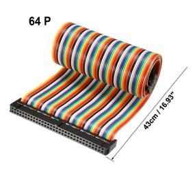 img 3 attached to Uxcell Rainbow Ribbon Cable 2 54Mm Industrial Electrical for Wiring & Connecting