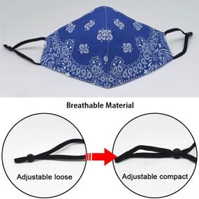 img 3 attached to Reusable Cotton Face Cover Bandana: Stylish Paisley Balaclava with Anti-Dust Protection – for Men and Women