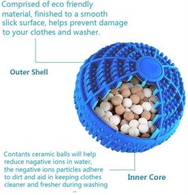 img 1 attached to 🔵 BERON Deep Blue Eco-friendly Laundry Balls: Set of 2 for 1500 Washings - Long-Lasting & Gentle Cleaning