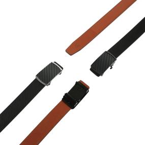 img 1 attached to 👔 Premium Genuine Leather Belts: Adjustable Men's Accessories by Ratchet Huztencor