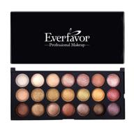 🎨 everfavor pigmented eye shadow nude palette - professional 21 colors | shimmer warm neutral smoky cosmetic baked eye shadows (09) logo