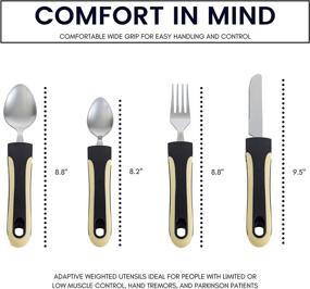 img 3 attached to 🍽️ Enhanced Dexterity: Weighted Utensils for Parkinson's Patients - Adaptive Silverware Solution