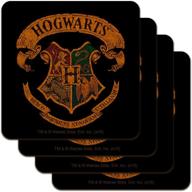 ilustrated hogwarts profile novelty coaster logo