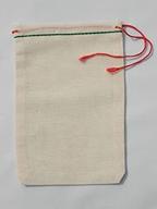 50-pack green hem red drawstring mill cloth bags - 3.75x5.75 inch cotton muslin bags (9x14cm) logo