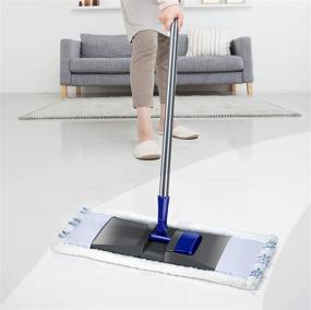 img 3 attached to 🧹 MASTERTOP Professional Microfiber Mop - Sweeper Dust Mop for Wet & Dry Floor Cleaning with 4 Washable Pads, Extendable Handle - Ideal for Hardwood, Tiles, Laminate Surfaces