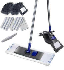 img 4 attached to 🧹 MASTERTOP Professional Microfiber Mop - Sweeper Dust Mop for Wet & Dry Floor Cleaning with 4 Washable Pads, Extendable Handle - Ideal for Hardwood, Tiles, Laminate Surfaces