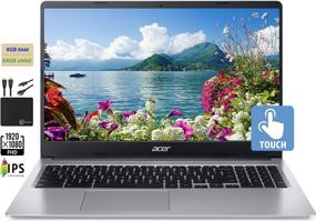 img 4 attached to 💻 2021 Acer Chromebook 15.6" FHD 1080p IPS Touchscreen Laptop, Intel Celeron N4020, 4GB RAM, 64GB eMMC, HD Webcam, WiFi, 12+ Hours Battery, Chrome OS, Including Marxsol Cables