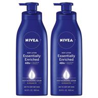 nivea essentially enriched body lotion for dry to very 🧴 dry skin, 48-hour moisture, almond scent, 2-pack, 16.9 fl oz bottles logo