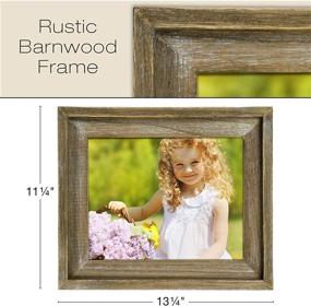 img 3 attached to 🖼️ Rustic Barnwood Picture Frame Set: Weathered Gray Wood Photo Frame Holder for Wall, Desktop, or Tabletop Display. Versatile Home Decor for 8x10, 5x7, or 4x6 Photos with Matte Included.