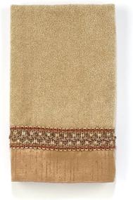 img 2 attached to Avanti Linens Braided Cuff Gold Fingertip Towel: Luxurious and Stylish Bath Accessory